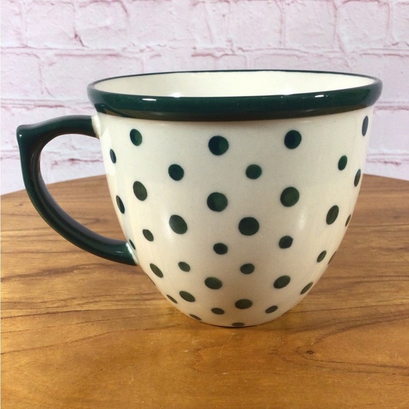 The Pioneer Woman Green Polka Dots 17oz Ceramic Mug - Picture 3 of 6